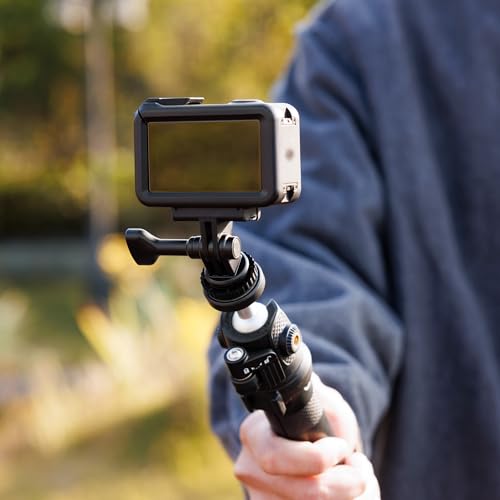 Image of JJC 1 /4 Tripod Mount & Hot Shoe Camera Adapter for Gopro Action Cameras | Compatible with Go Pro Hero 13 12 11 10 9 8, DJI Osmo Action 6 5 4 3 & More Cameras on 1 /4 inch-20 Tripod or DSLR Camera