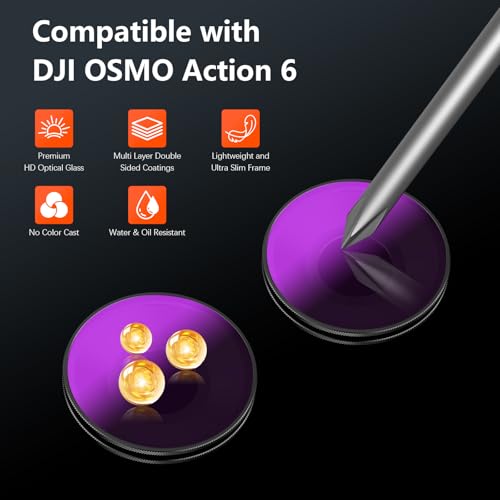Filtres anti reflet ND CPL pour DJI OSMO Action 6 objectif - 5