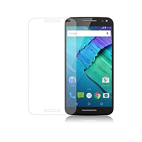 Cadorabo Panzer Schutz Glas für Motorola MOTO X STYLE - Schutzfolie in Ultra-Klar Hüllen fre&lich - Gehärtetes (Tempered) Glas Dipslayschutz Folie in 9H Festigkeit Anti Kratzer