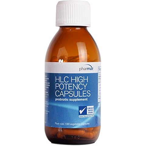 Pharmax HLC High Potency Capsules | Probiotics to Promote Gastrointestinal Health in Adults and Children | 120 Capsules Cover