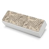 SPEPDEEC Large Hard Shell Eyeglass Case for Men Women, Brown Wooden Board Bunny Carrot Welcome Easter Fashionable Glasses Holder, Portable Sunglasses Storage Box