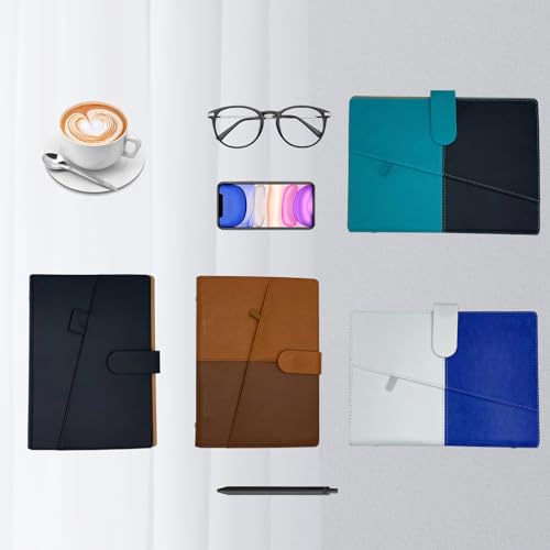 Carnet A5 imperméable réutilisable en papier pierre avec couverture cuir