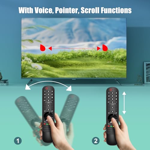 Image of Magic Remote for LG Smart TV Remote Control,for LG TV Remotes AN-MR24GA /23GA /22GA /21GA with Pointer and Voice Function,Replacement for 2019-2024 UHD QNED NanoCell MiniLED OLED C4 C3 C2 C1 G4 Smart TVs