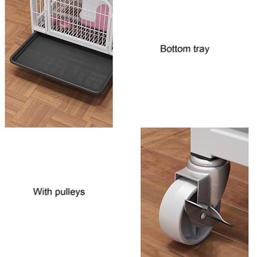Cage pour chat grand parc intérieur chien blanc double