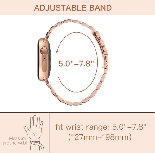 CRIS-BAND Compatible with Resin Apple Watch Bands Series 7/8/9/10/11 46mm 45mm 44mm 42mm for Women,Fancy Strap for iWatch Ultra 3/2 49mm Series 6/5/4/3/2/1/SE3 Slim Light Bracelet Wristband