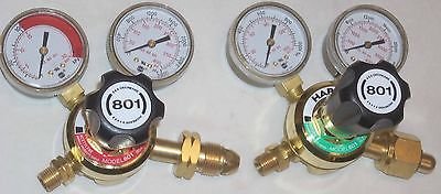Harris 801 Oxygen Acetylene or LP Cutting Welding Regulator Set CGA 510