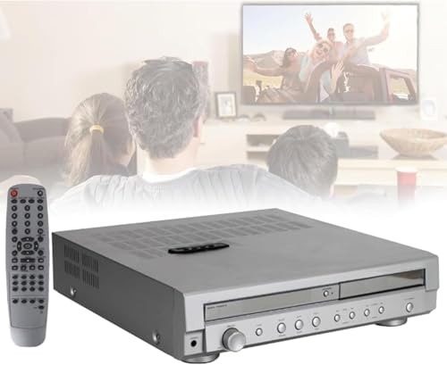 Amplificateur home cinéma avec lecteur DVD et télécommande, son surround 5.1 canaux, prend en charge USB, sortie coaxiale et optique, contrôle du volume pour home...