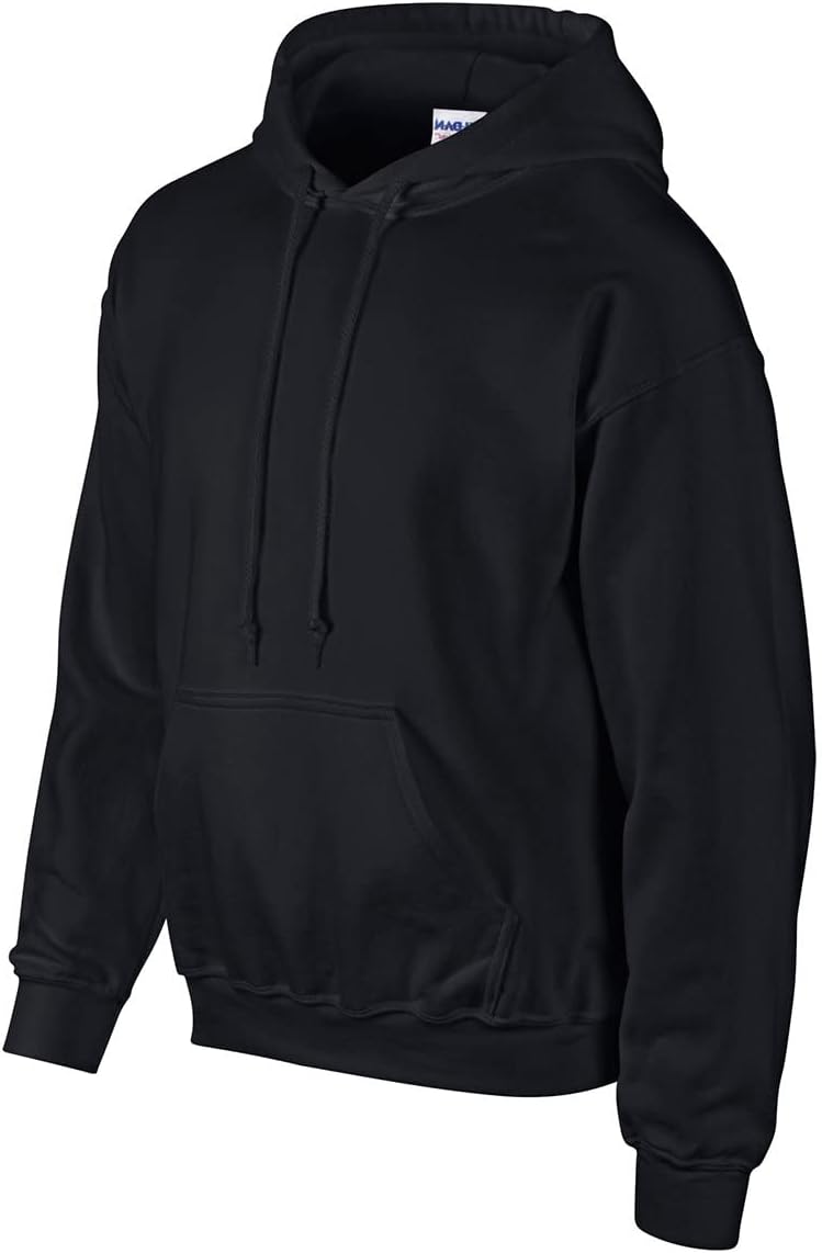 Gildan 9.3 oz Pullover Hooded Sweatshirt (12500), Black, Large - Image 5