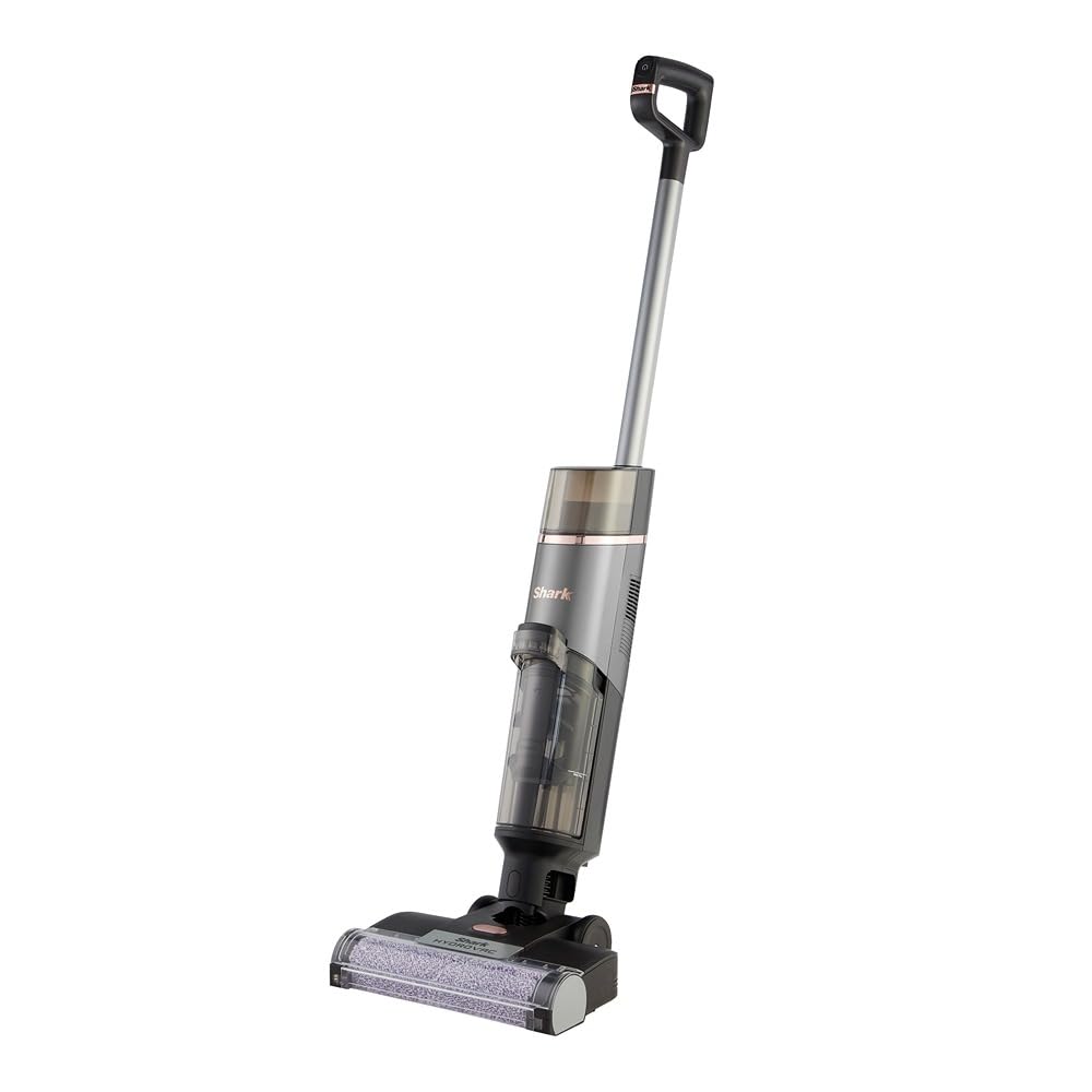Shark HydroVac Aspiradora Mopa sin Cable para Limpieza en Seco y Húmedo - Aspira, Friega y se Autolimpia - Cepillo Antimicrobiano para Suelos Duros - Gris, WD210EU