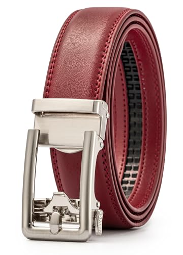 Image of Men's Belt, Ratchet Dress Casual Belt with Adjustable Automatic Buckle Trim to Fit