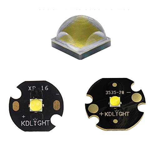 KDLITKER CREE XHP35 HD White/Neutral White/Warm White Led Emitter with 16mm / 20mm x 1.5mm DTP Copper PCB (1 pc) (Neutral White 5000K, with 16mm x 1.5mm Copper MCPCB)