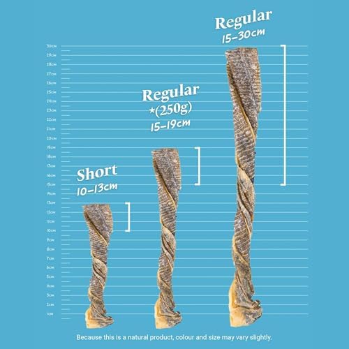 SKIPPER'S Fish Skin Twists Regular Dog Chews for Teeth 250g - Handmade & Gently Air- Dried - Healthy & Natural Dog Dental Sticks Long Lasting - Hypoallergenic & Grain Free