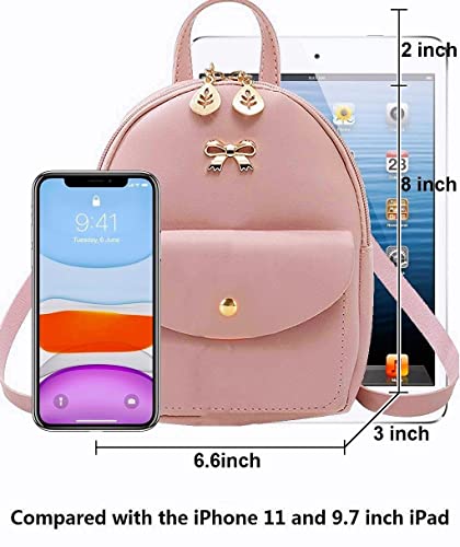Image of NUWA Mini Backpack Purse for Women Small Backpack for Teen Girl Gifts Trendy Stuff Cell Phone Purse Crossbody Wallet Lightweight Pouch Bag (Pink4)