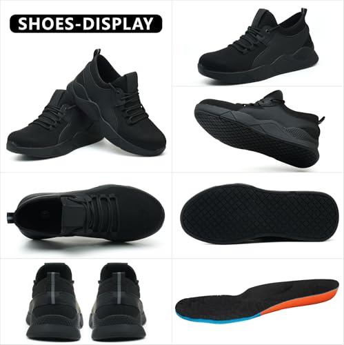 Image of Steel Toe Work Shoes for Men Women丨Non Slip Waterproof Safety Sneakers
