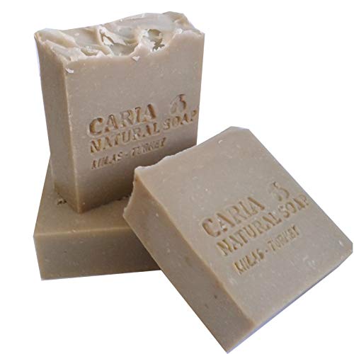 3 x CARIA Aleppo Laurel and Olive Oil Bar Soaps Traditional Turkish Natural Castile from Milas Turkey