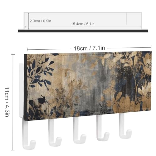 Colgador de llaves de pared para evitar pérdidas con 5 ganchos resistentes 3