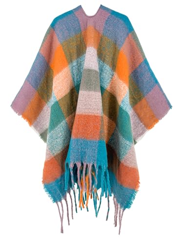 Image of Breezy Lane Women's Shawl Wraps Warm Poncho Ruana Wrap Cardigan