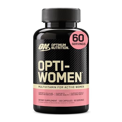 Optimum Nutrition Opti-Women, Vitamin C, Zinc and Vitamin D for Immune Support Womens Daily Multivitamin Supplement with Iron, Capsules, 120 Count
