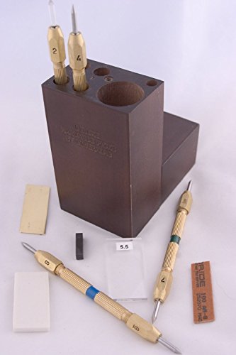 Deluxe Mohs' Hardness Pick Set for Mineral Identification, Wooden Case