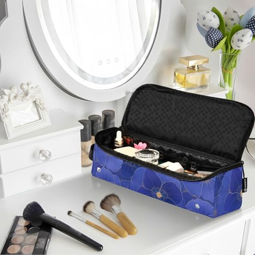 Bolsa de viaje azul con compartimento para plancha de pelo miniatura 6