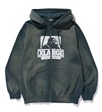ディスチャージプリンテッドオージージップフーデットスウェットシャツ DISCHARGE PRINTED OG ZIP HOODED SWEATSHIRT 101253012005 GREEN M