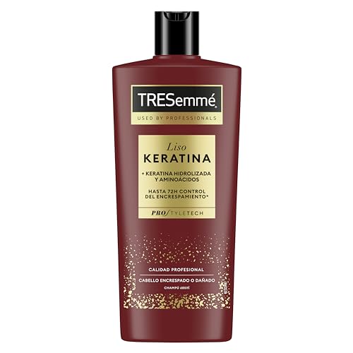 TRESemmé Champú Liso Keratina para pelo encrespado o dañado con aceite de Marula y Keratina 685ml