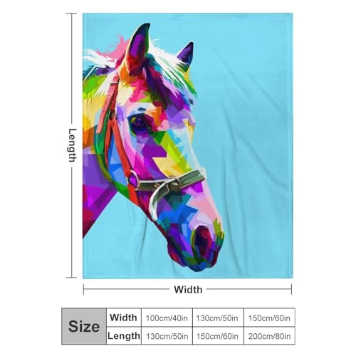 Jeté de canapé cheval en flanelle douce de qualité supérieure