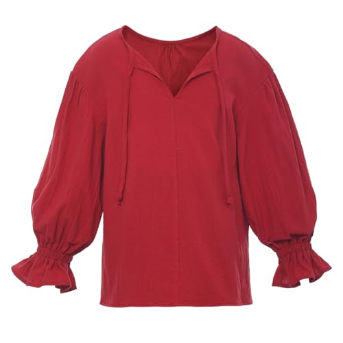 Camisa de disfraz pirata medieval para niños 11-12 años miniatura 4