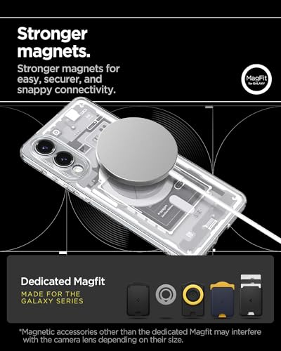 Image of Spigen Ultra Hybrid MagFit | Samsung Galaxy S25 Edge Case [MagSafe] [Semi Transparent] Galaxy S25 Edge Back Cover | TPU+PC - Zero One White