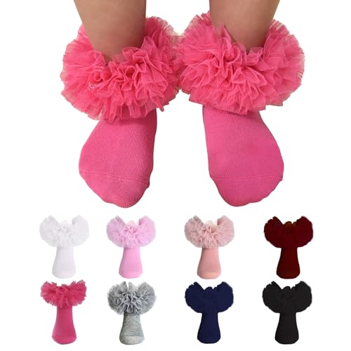 Girls Ruffle Socks Fluffy Ruffle Princess Dress Socks Newborn/Infant/Toddler/Girls