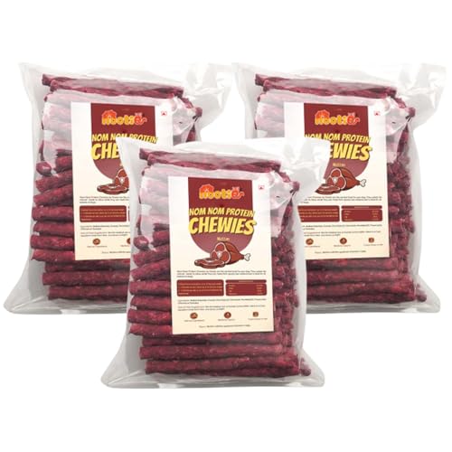 Image of Nootie Mutton Dog Chew Sticks 3kg (1kg x 3 Pack) | Munchy Sticks for Dogs | High Protein Dog Treats & Snacks | Long Lasting Dental Chews for All Breeds & Life Stages
