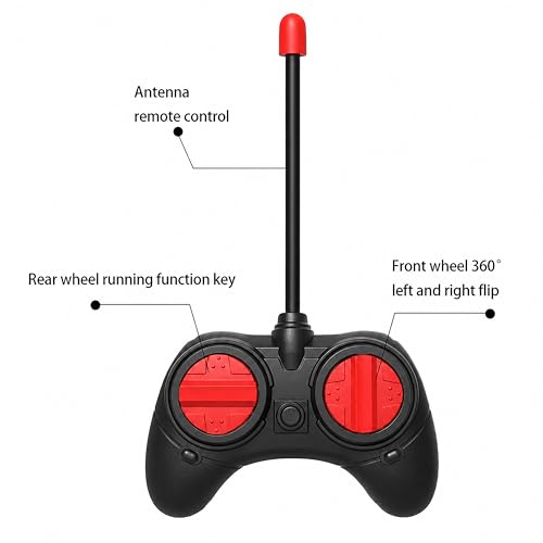 Image of VGRASSP Mini Stunt Remote Control Rechargeable Car Toy for Kids - 360 Degree Spinning (Multicolor)