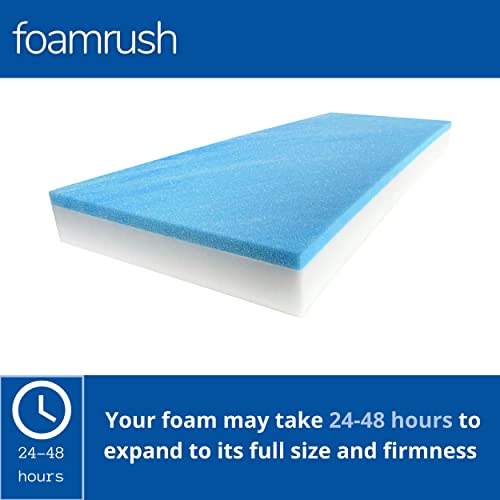 Foamrush  6" X 24" X 72" Cool Gel Memory Foam Bench Cushion Replacement Medium Firm (Upholstery Foam, Seat Replacement, Upholstery Sheet, Foam Rubber Padding, Couch, Sofa Cushion, Mattress)Made In Usa #TOP1