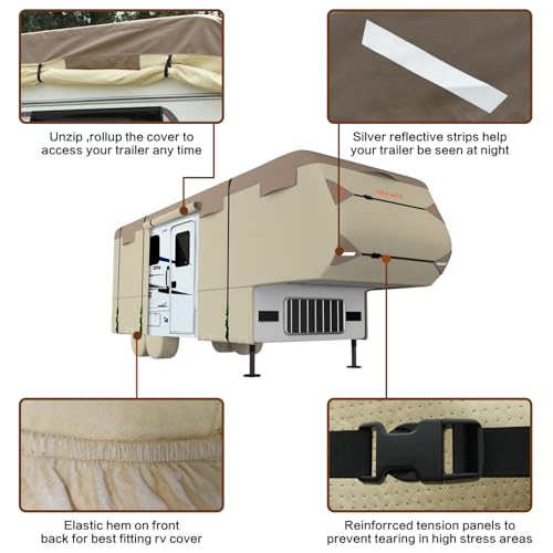 Umbrauto UA-4002-3134 5Th Wheel Rv Cover 7 Layers Top 3 Layers Side Waterproof Camper Cover thumb #4
