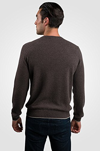 JENNIE LIU Men's 100% Pure Cashmere Long Sleeve Pullover Crewneck Sweater3