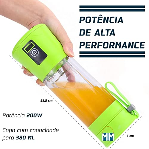 Mini USB Liquidificador Portatil 6 Lâmina Mixer Portatil Shake Coqueteleira Eletrica Sem Fio Squeeze