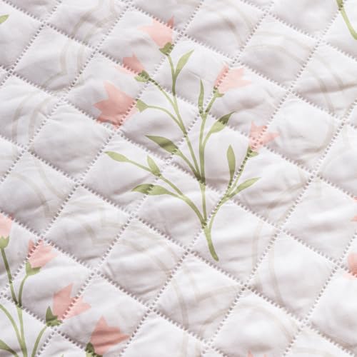 Image of House of Quirk 'Mughal Series' Printed Quilted Sofa Cover for 1 /2 /3 /4 Seater - Anti-Slip, Washable Couch Protector Slipcover (Four Seater, Gulbahar, 80x210 cm)