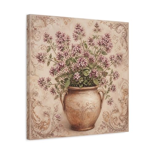 Tableau rétro de fleurs violettes pour habiller un grand mur