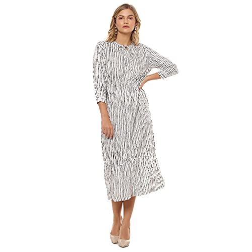 Image of Campus Sutra Women's Cotton Fit and Flare Above The Knee Casual Dress
