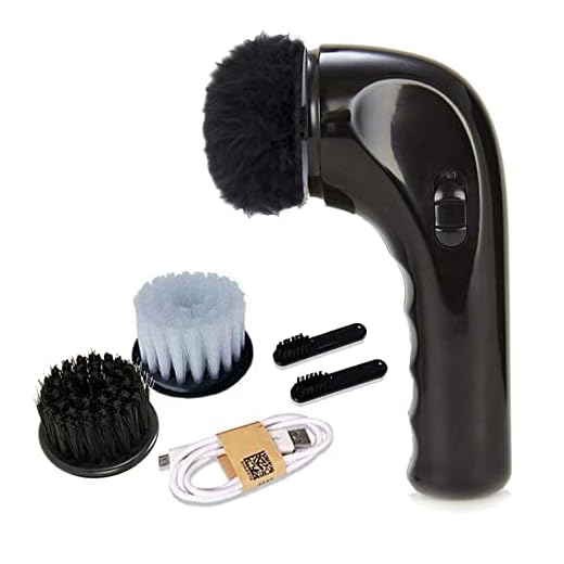 Mini Electric Shoe Shine Kit, Hitti Electric Shoe Polisher Brush Shoe Shiner Dust Cleaner Portable Wireless Leather Care Kit for Shoes, Bags, Sofa
