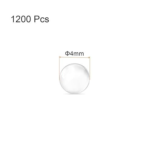 Miniatura 8 de 1200 cuentas de vidrio para hervir bolas de vidrio de 0.079 pulgadas de soda y cal para mezclar botellas, transparente