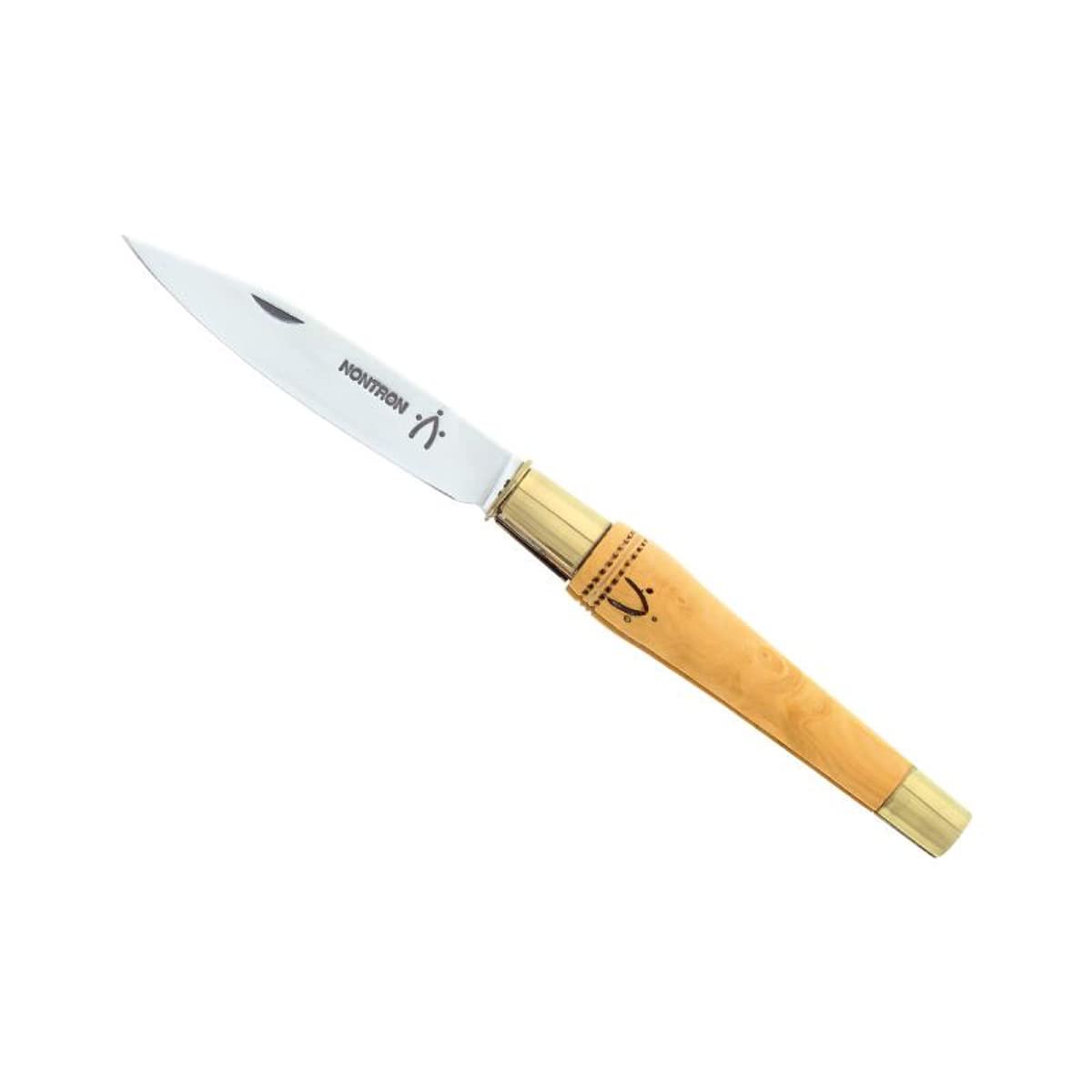 Couteau de Poche Nontron N° 25 - Manche Double Virole en buis 11.5 cm