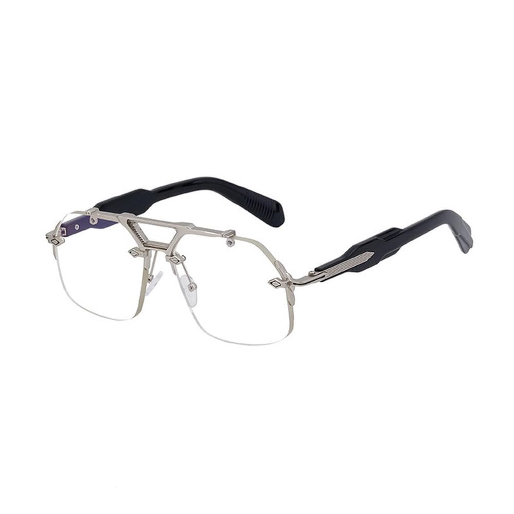 Gafas de sol sin marco para hombre, modernas y mecánicas, modernas, para conducir, con protección UV400 y espejos oceánicos