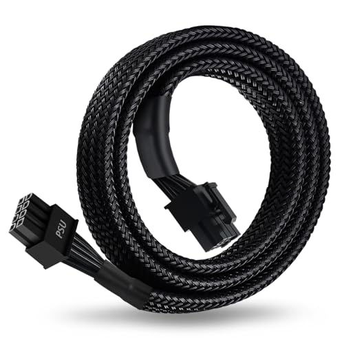 YEZriler 8 Pin PCIe Cable for EVGA Power Supply, PCIe 8 Pin Male to (6+2) Male PCI Express Power Adapter Sleeved 25-inch (63cm)