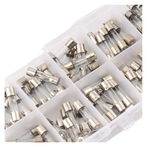 Kit de fusibles de vidrio de acción rápida 100 pcs, 10 valores, 5x20mm, 250V, 0.2A a 20A miniatura 2