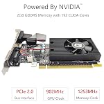 GeForce GT 730 2G GDDR5 Low Profile Graphics Card, PCI Express 2.0 x8, HDMI/DVI/VGA, Entry Level GPU for PC, SFF and HTPC, Compatible with Windows 11 - Image 2