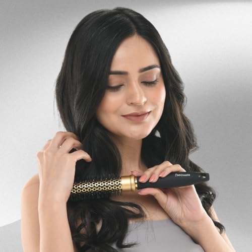Image of Midazzle Professional Blow Dry Curl Hair Brush for Frizz-Free Styling, Curling, Volumizing & Waves for Women & Men, All Hair Types, Salon & Personal Use (MIHB0012)