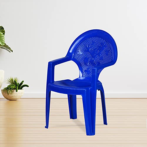 Image of Maharaja Mickey Mouse Plastic Chair for Kids Set of 4 | Strong Durable & Portable Study Chairs | Virgin Material Kids Chairs for 2 to 8 Years | Stackable School Chair (Blue)
