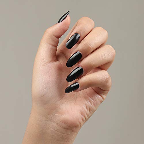 Image of Midnight Black Professional Nail Polish | Long Lasting, Quick Dry, Chip Resistant, High Shine Nail Paint | Smooth & Easy Application, Vibrant Trendy Shades for Women & Girls Party Daily Use 15ml