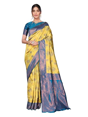 Image of Avantika Fashion Women's Kanjivaram Soft Silk Banarasi Sarees With Blouse Piece For Women